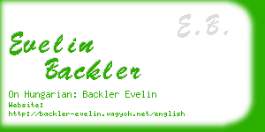 evelin backler business card